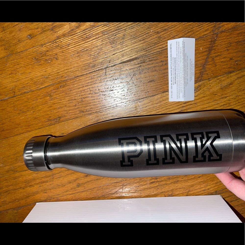 Victoria secret pink metal water bottle
